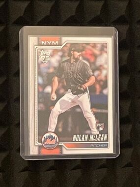 Nolan McLean 2026 Topps Series 1 Rookie Card-75th anniversary-Mets
